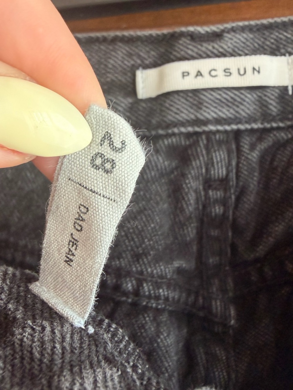 Pacsun Black Distressed Dad Jean - Picture 3 of 6